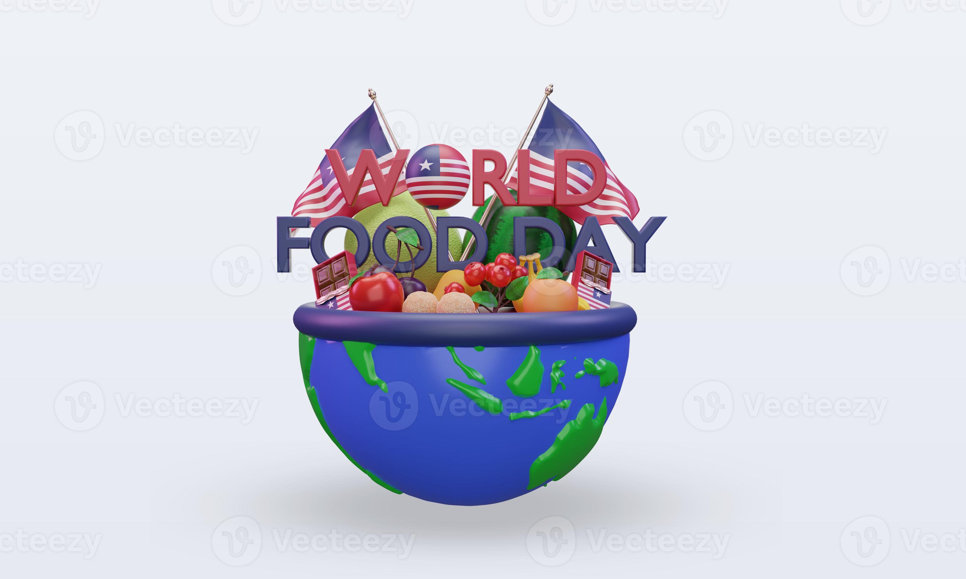 3d World Food Day Liberia rendering front view 11475174 Stock Photo at