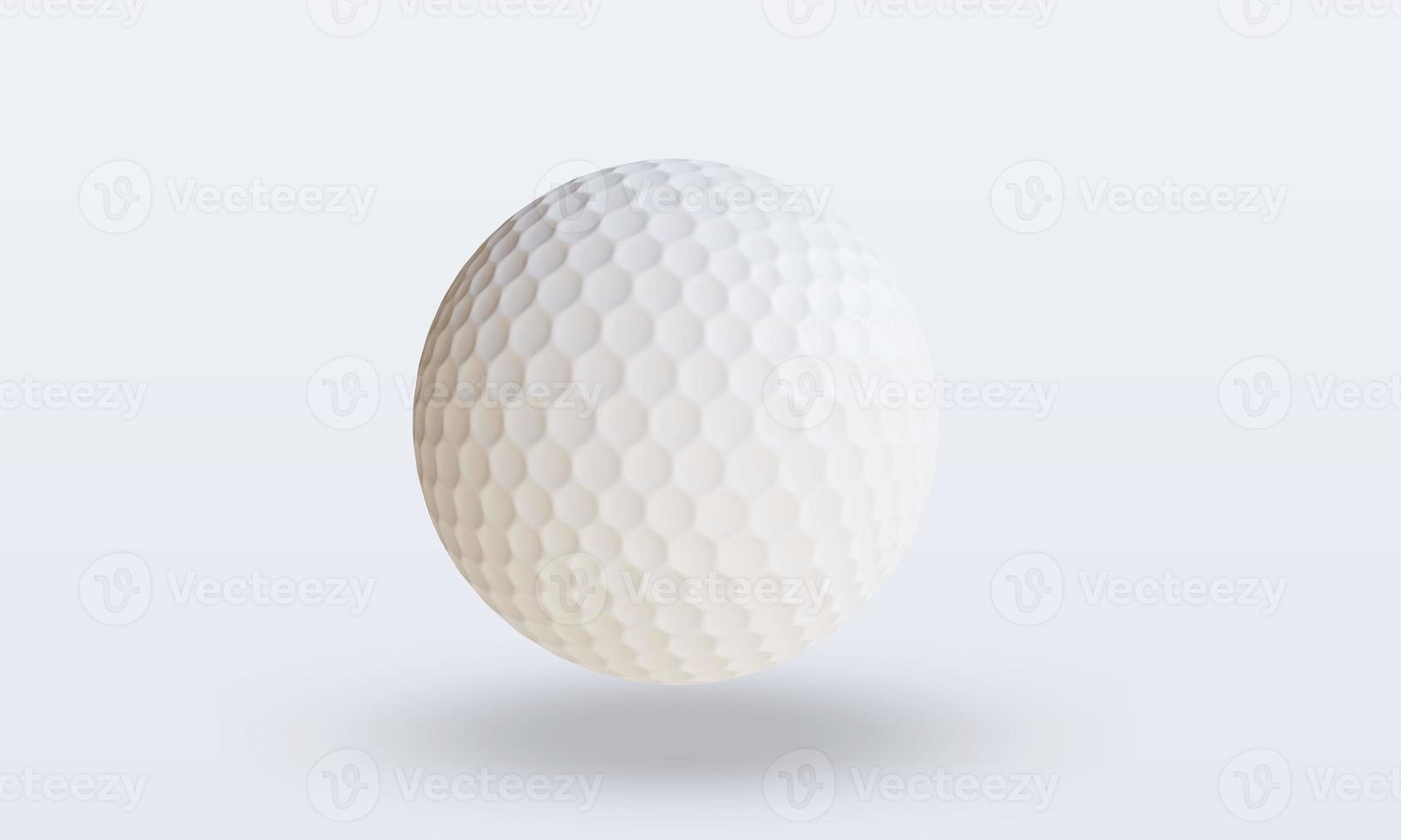 Vista frontal de renderizado de pelota de golf de pelota deportiva 3d foto