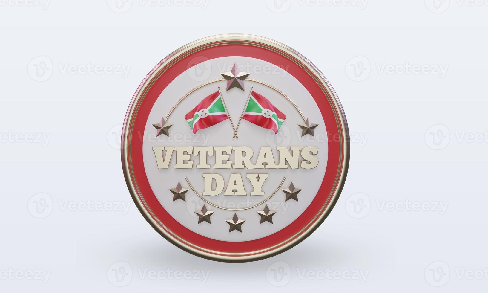 3d Veterans day Burundi rendering front view photo