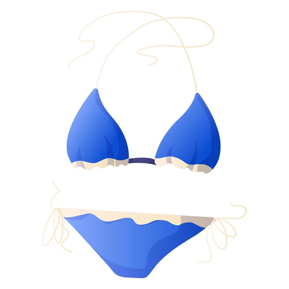 Separate womens swimsuit for the beach. vector