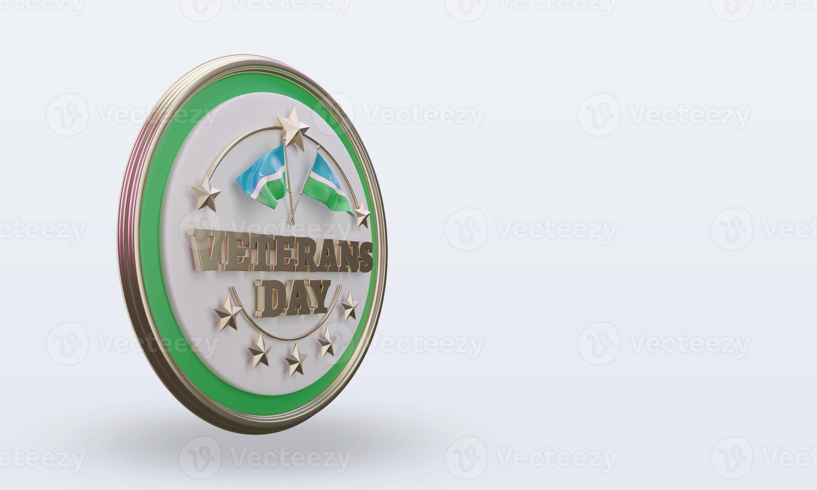 3d Veterans day Uzbekistan rendering left view photo