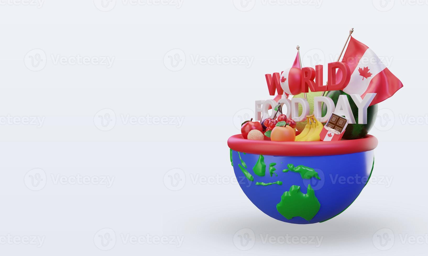 3d World Food Day Canada rendering right view photo