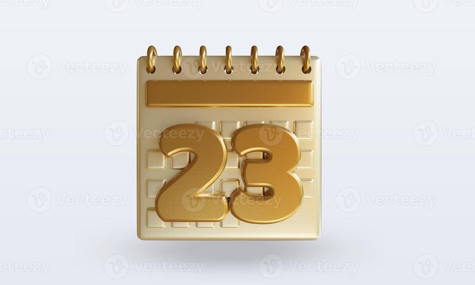 3d Calendar twenty three photo