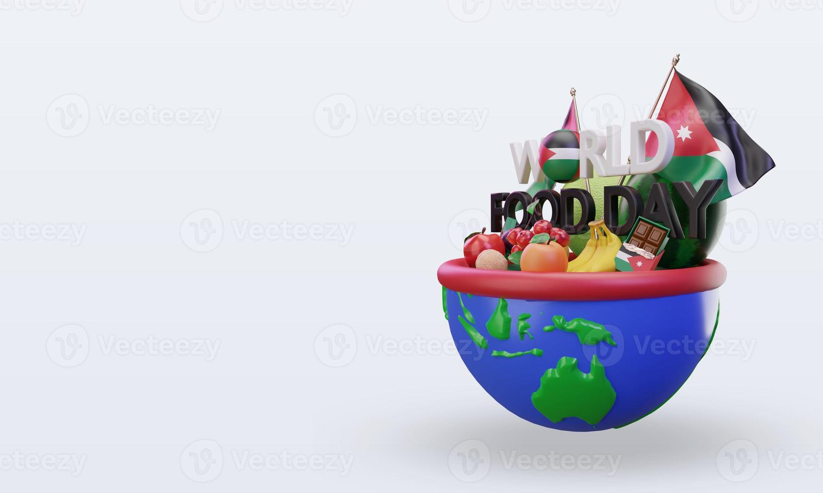 3d World Food Day Jordan rendering right view photo