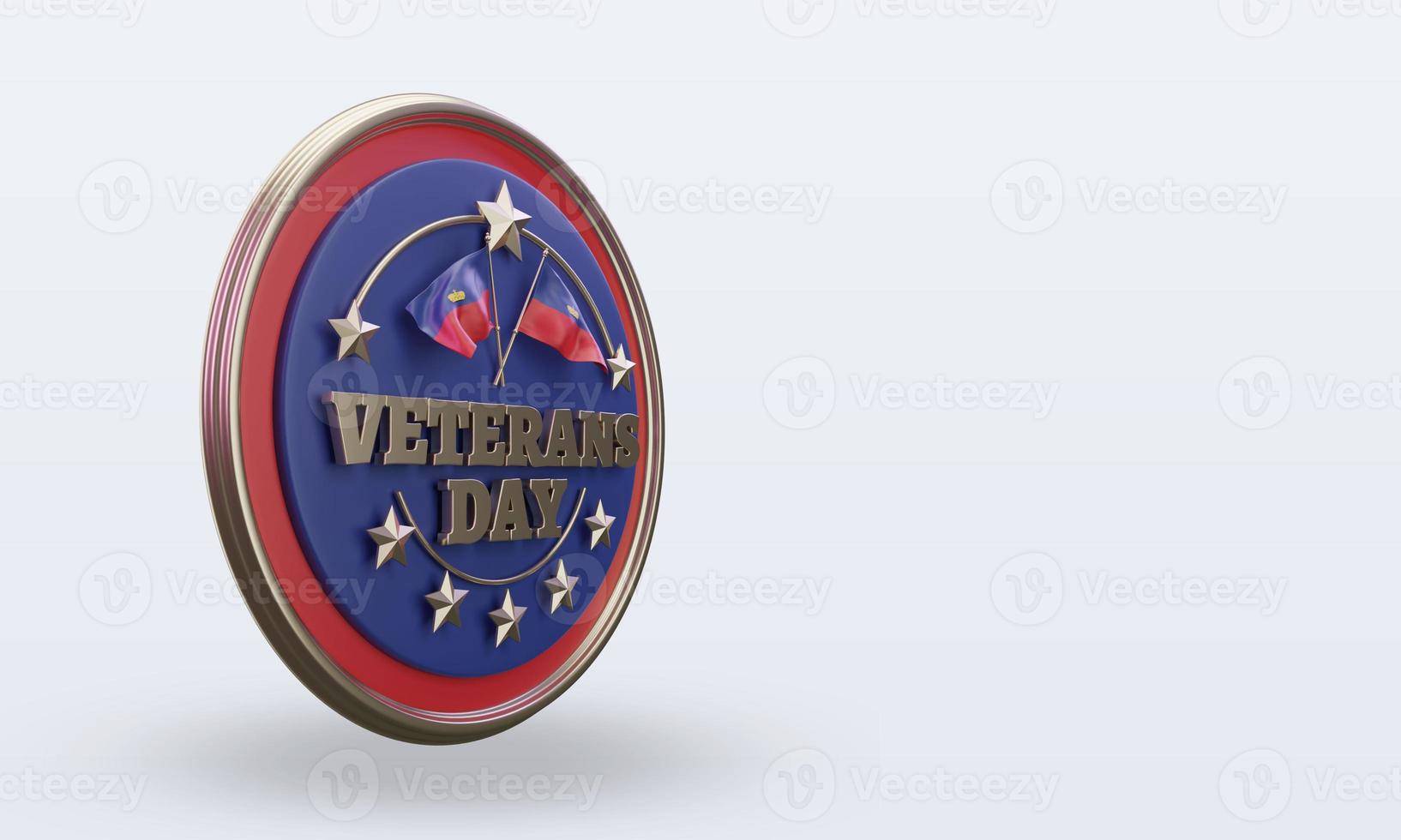 3d Veterans day Liechtenstein rendering left view photo