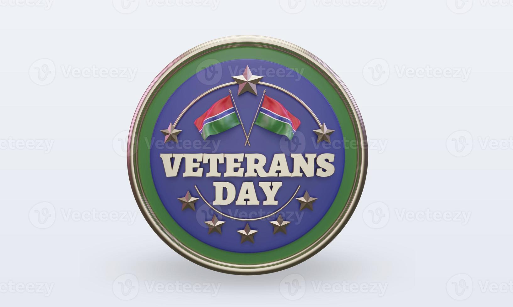 3d Veterans day Gambia rendering front view photo