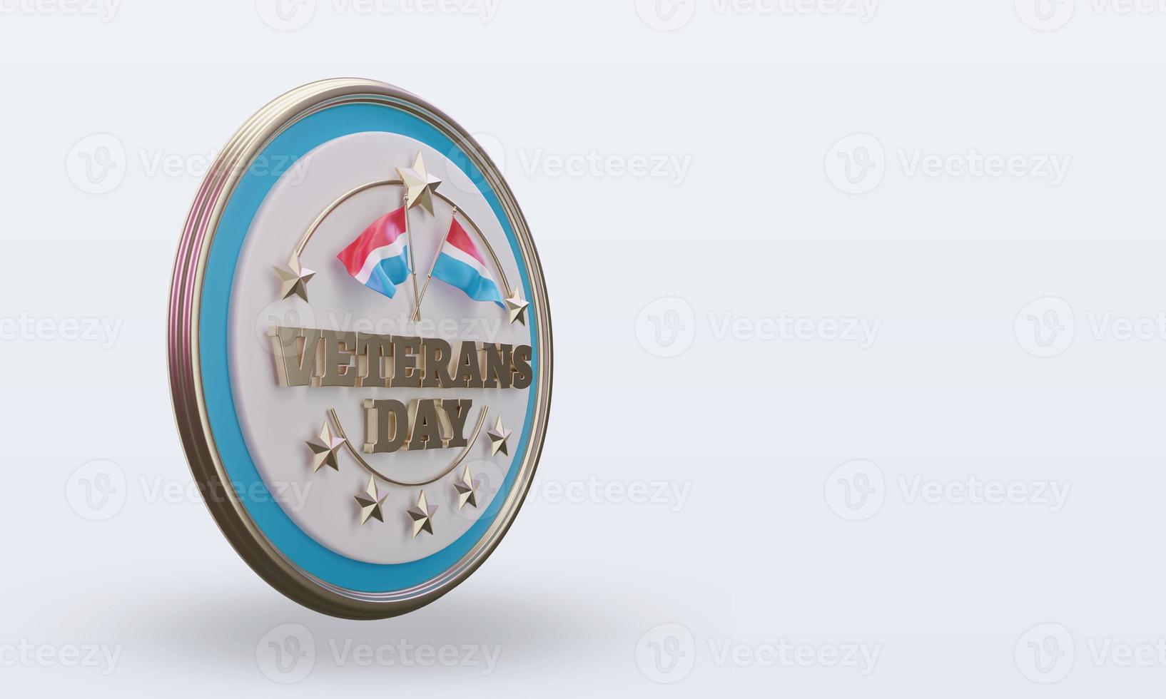 3d Veterans day Luxembourg rendering left view photo