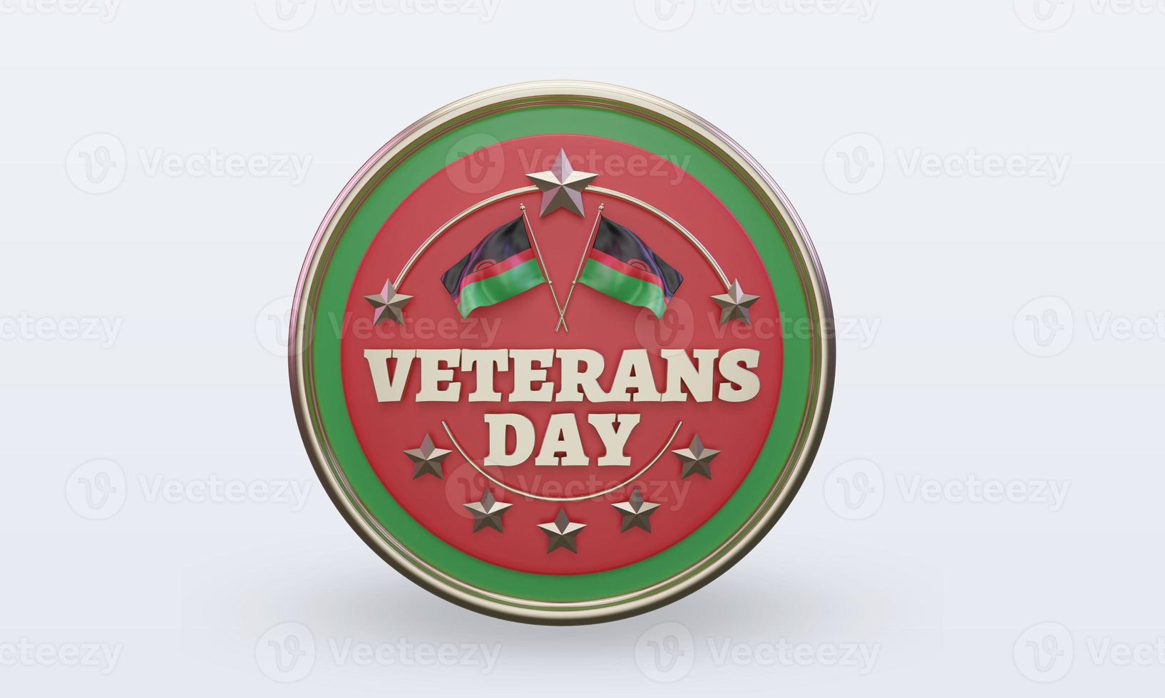 3d Veterans day Malawi rendering front view photo
