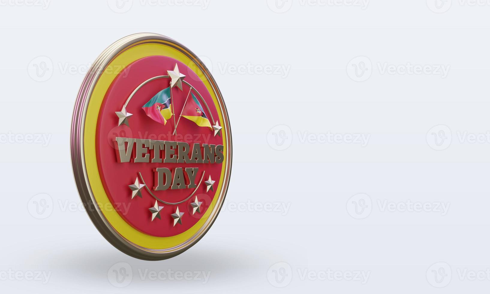 3d Veterans day Mozambique rendering left view photo