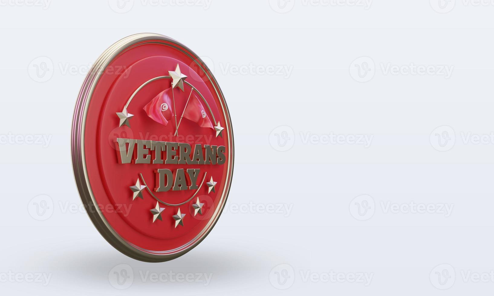 3d Veterans day Tunisia rendering left view photo
