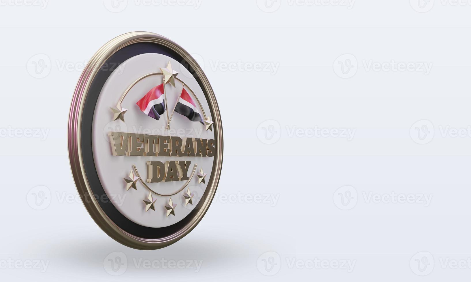 3d Veterans day Yemen rendering left view photo