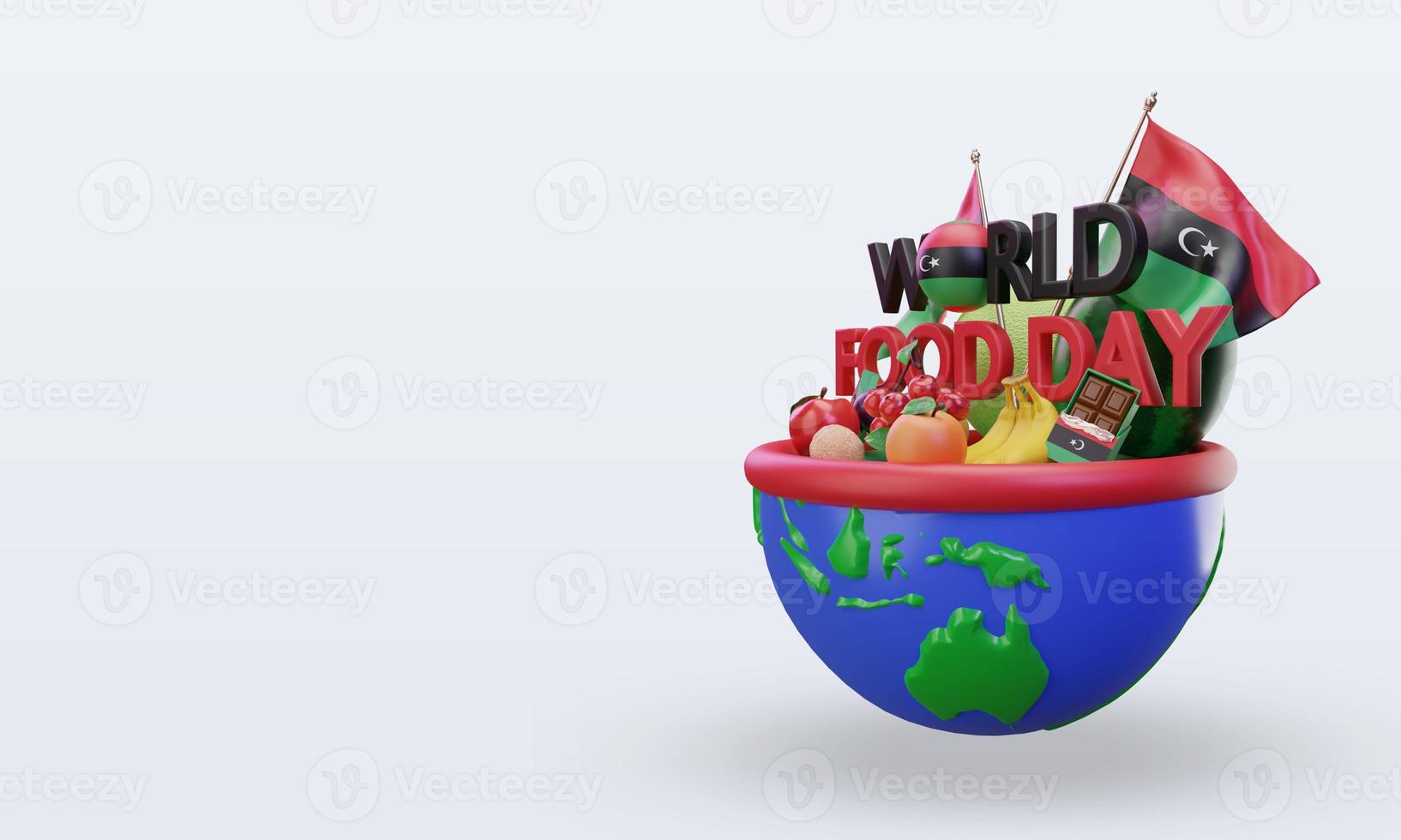 3d World Food Day Libya rendering right view photo