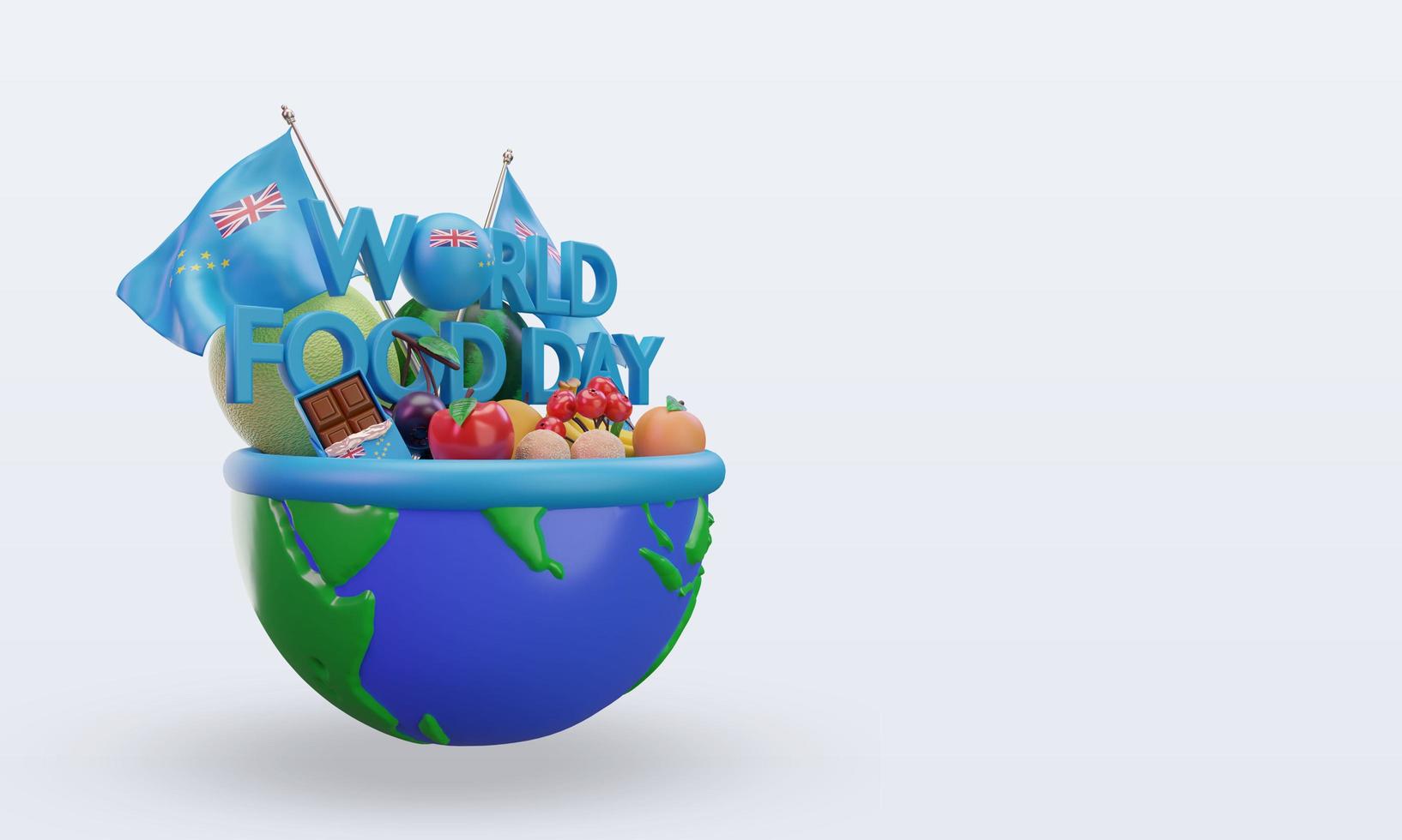 3d World Food Day Tuvalu rendering left view photo