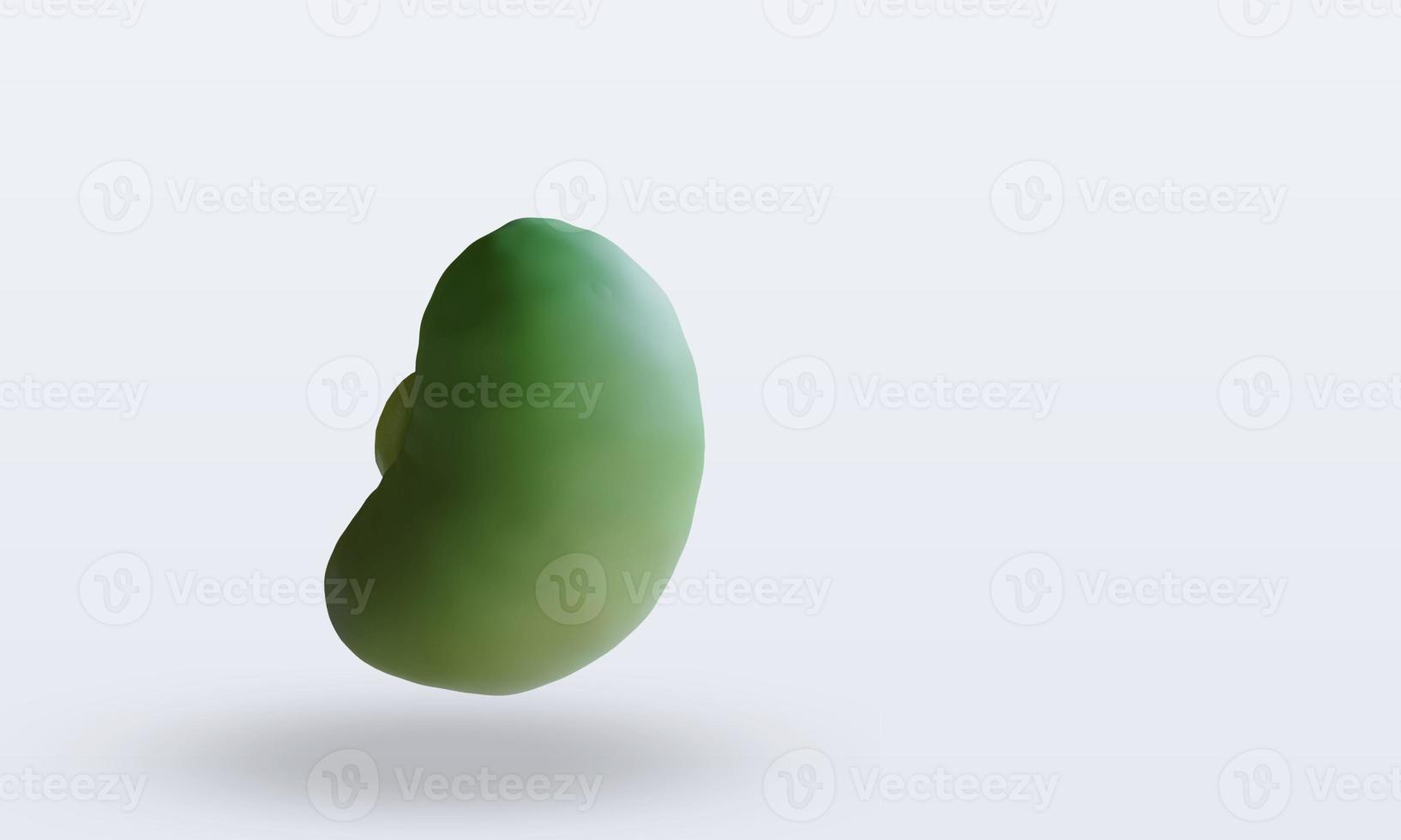3d Vegetable mung bean rendering left view photo
