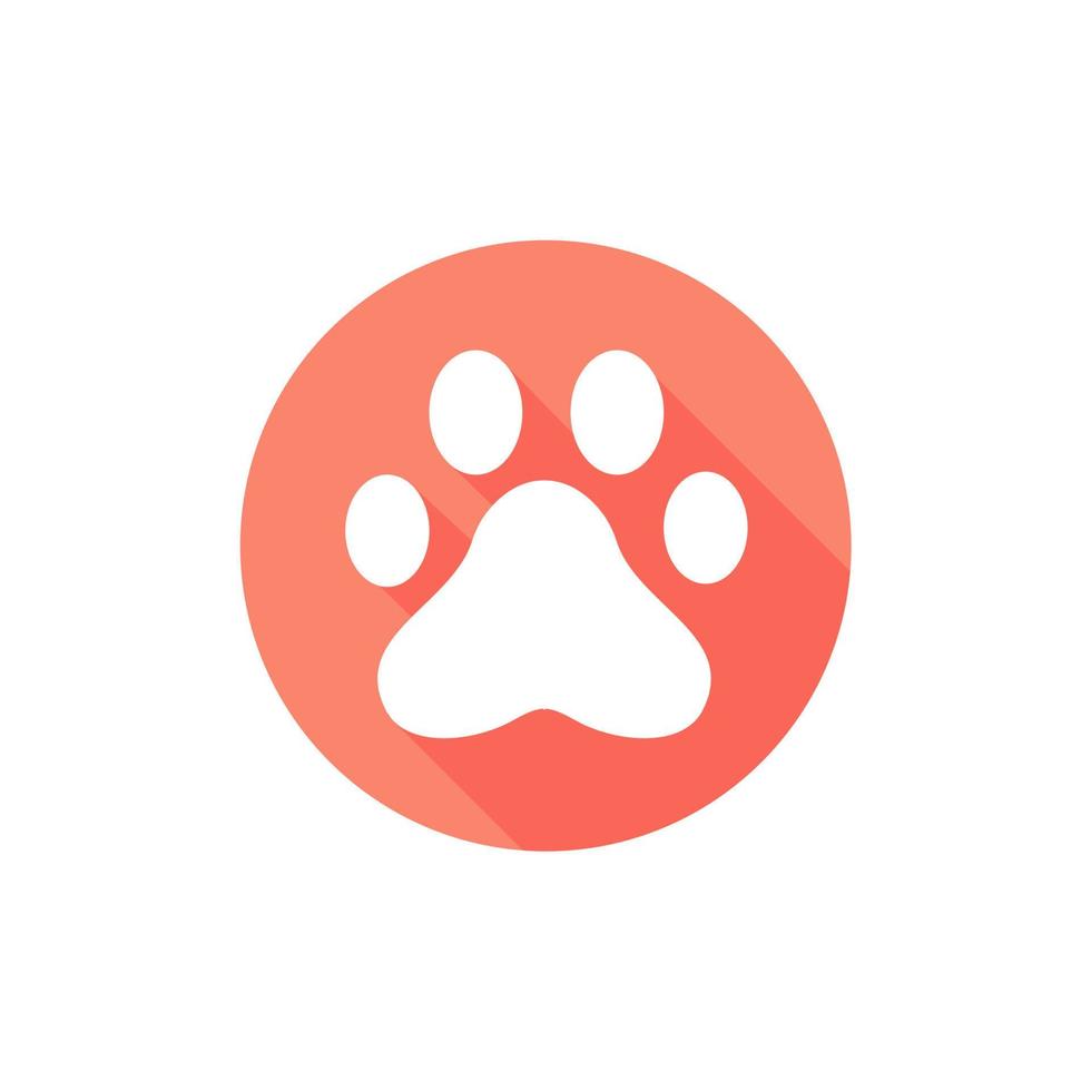 Dog and cat paws with sharp claws. cute animal footprints vector
