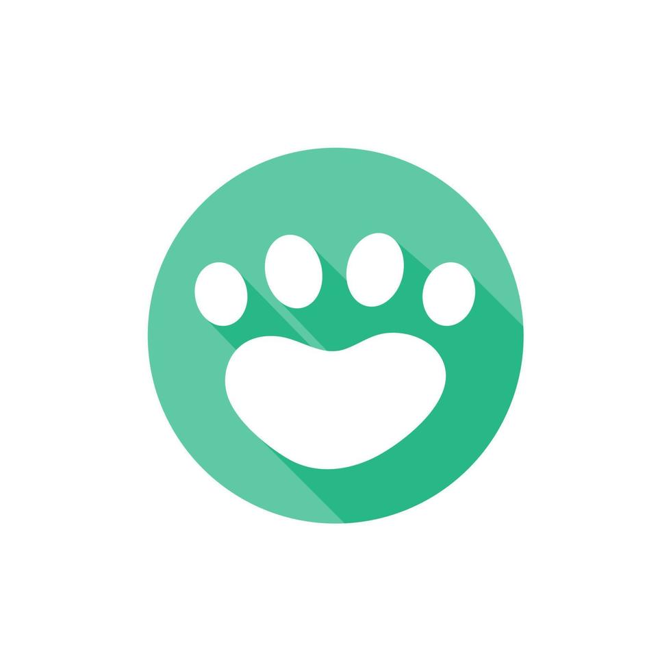 Dog and cat paws with sharp claws. cute animal footprints vector