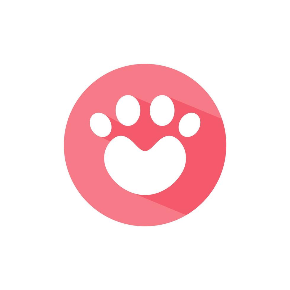 Dog and cat paws with sharp claws. cute animal footprints vector
