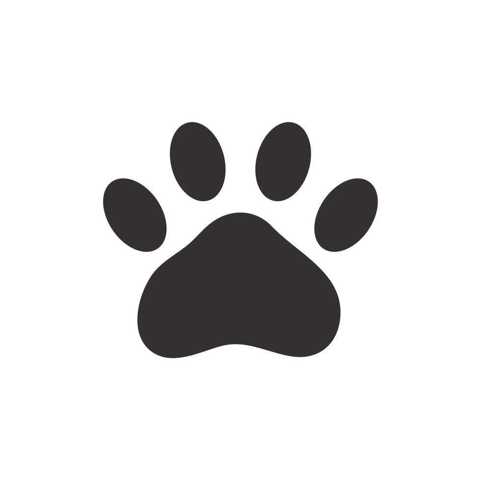 Dog and cat paws with sharp claws. cute animal footprints vector