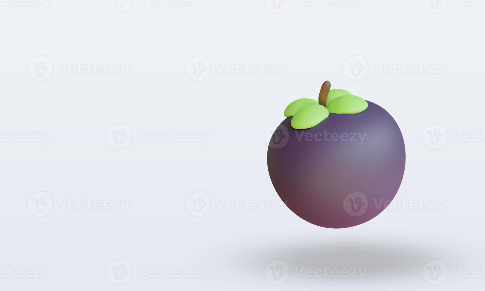 3d Fruits Mangosteen rendering right view photo