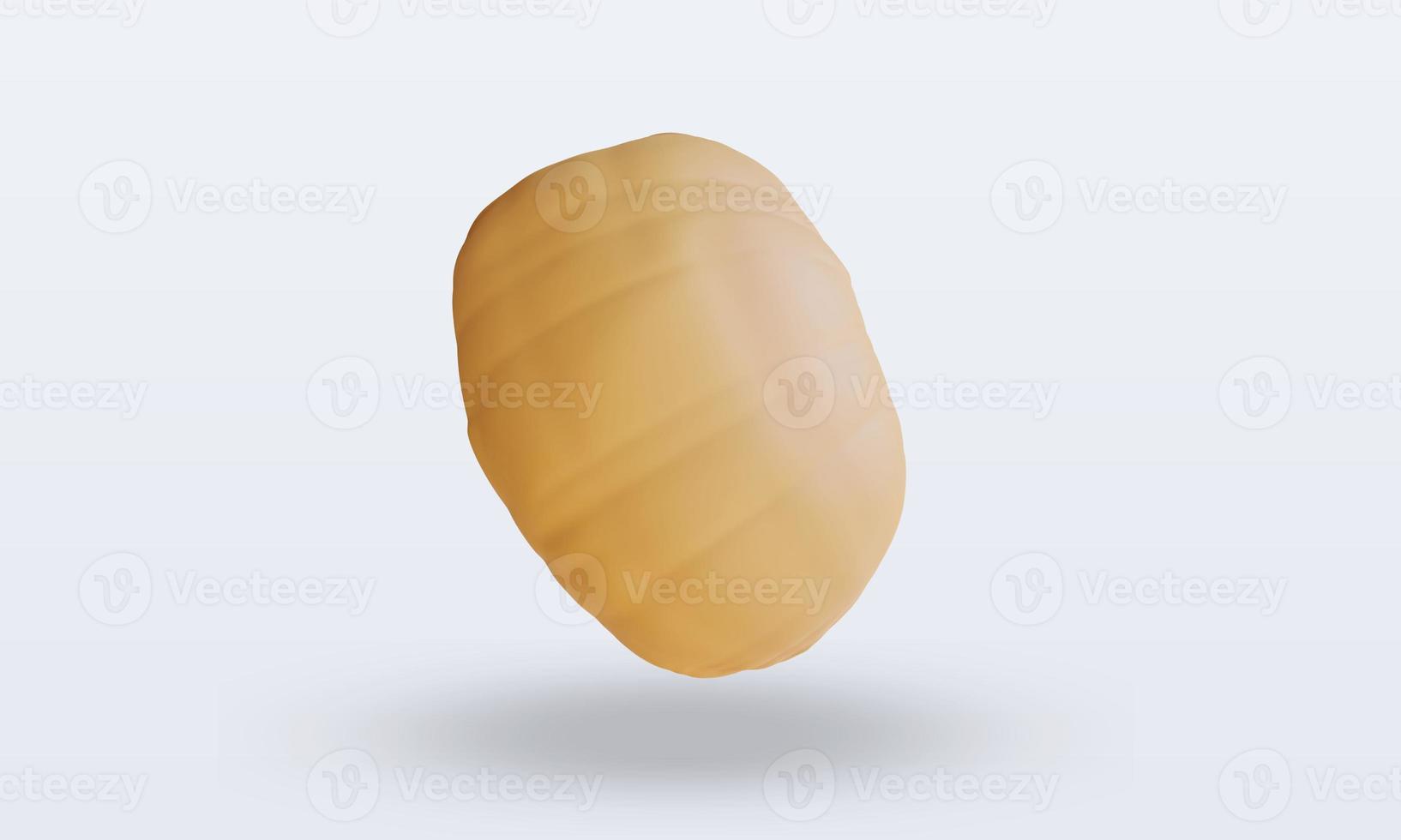 3d Vegetable Potatoes rendering front view photo