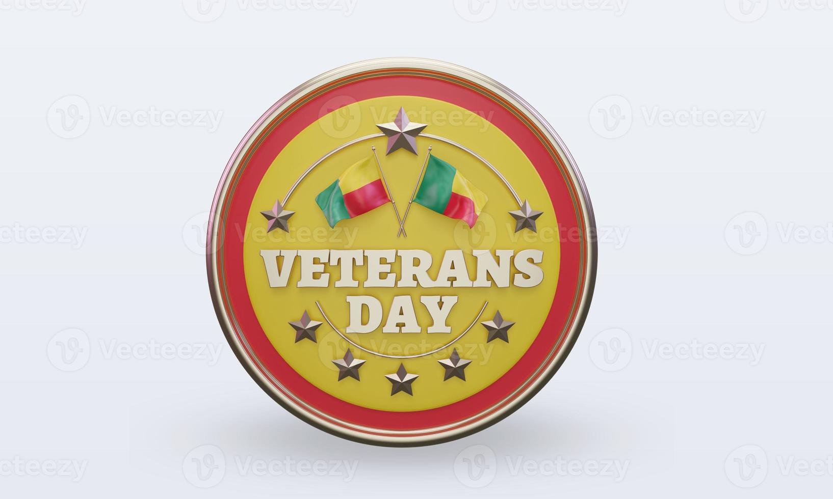 3d Veterans day Benin rendering front view photo
