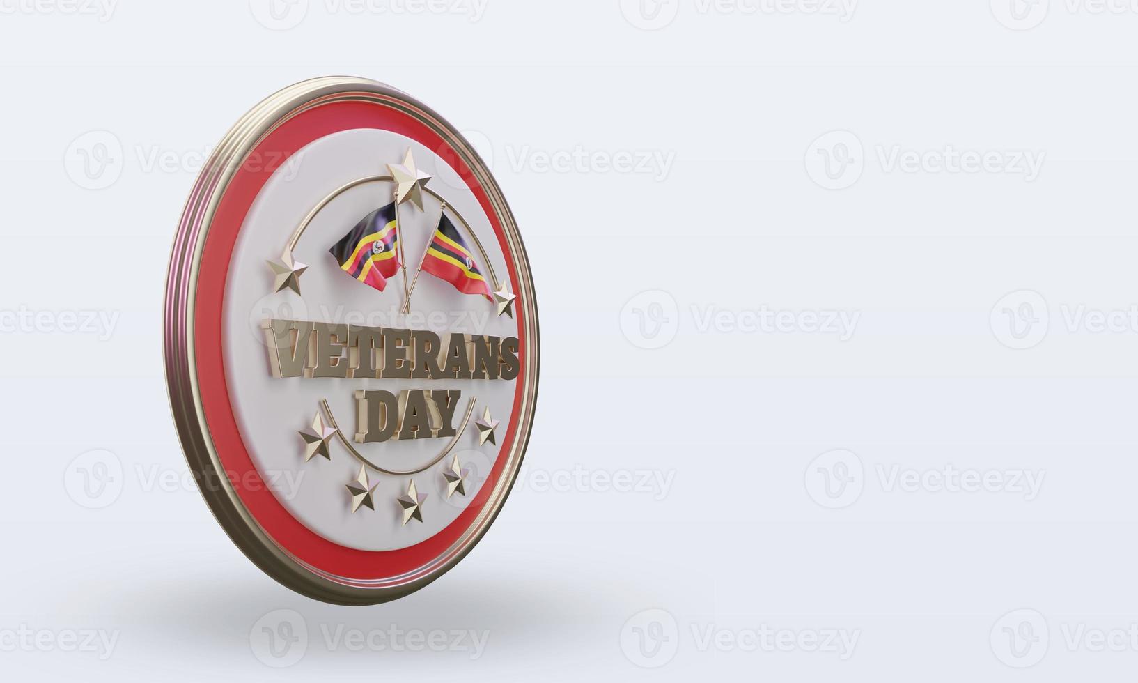3d Veterans day Uganda rendering left view photo