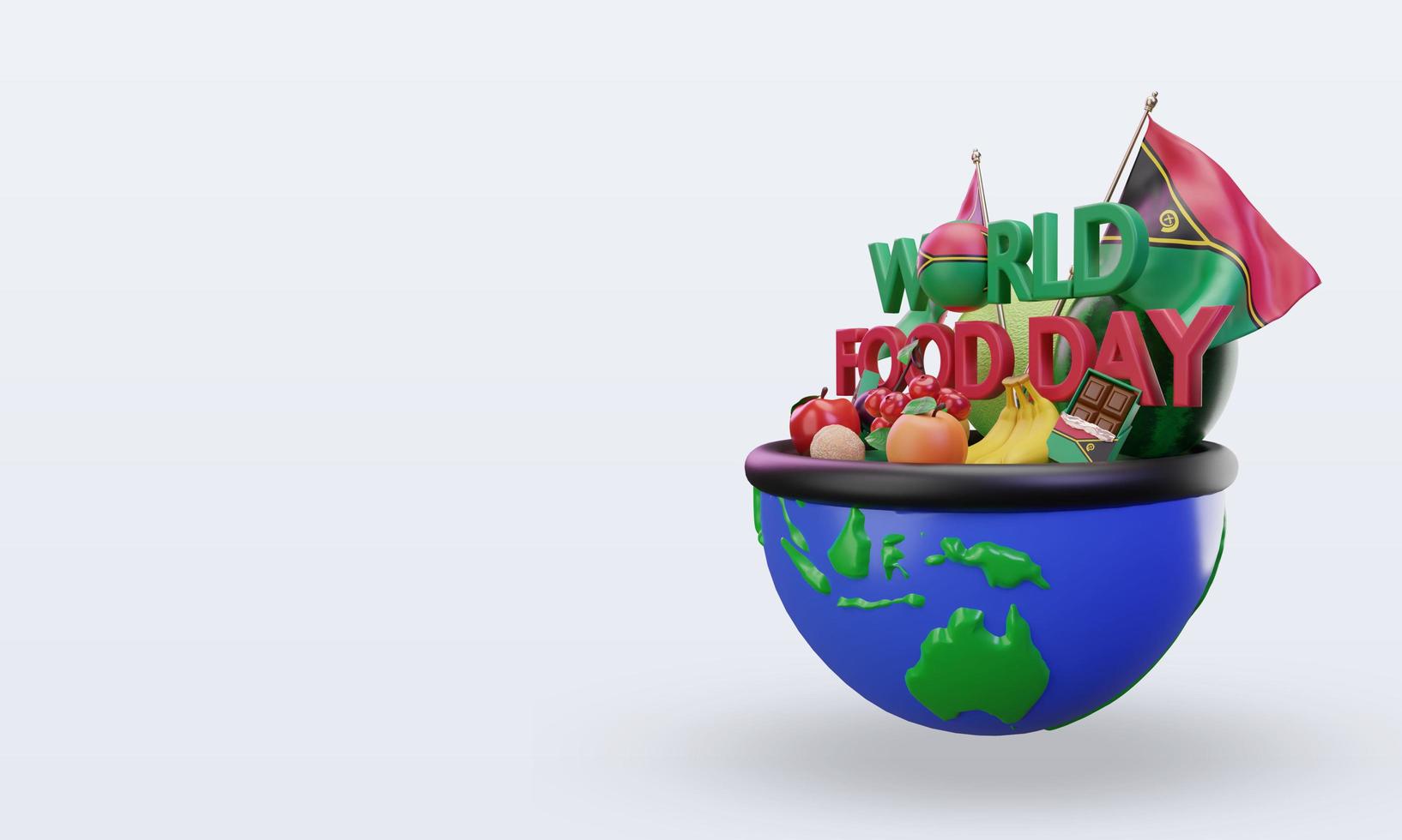 3d World Food Day Vanuatu rendering right view photo