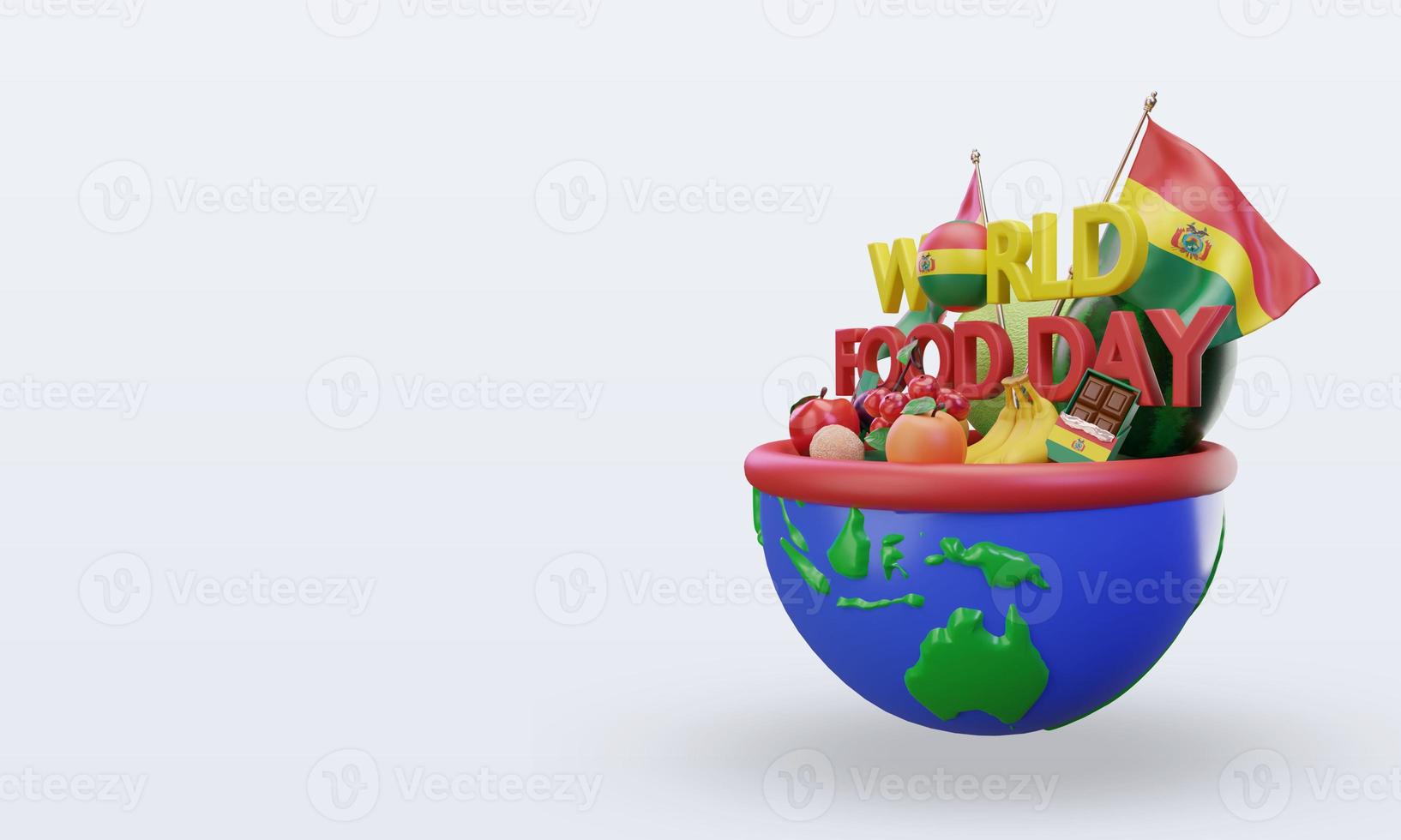 3d World Food Day Bolivia rendering right view photo
