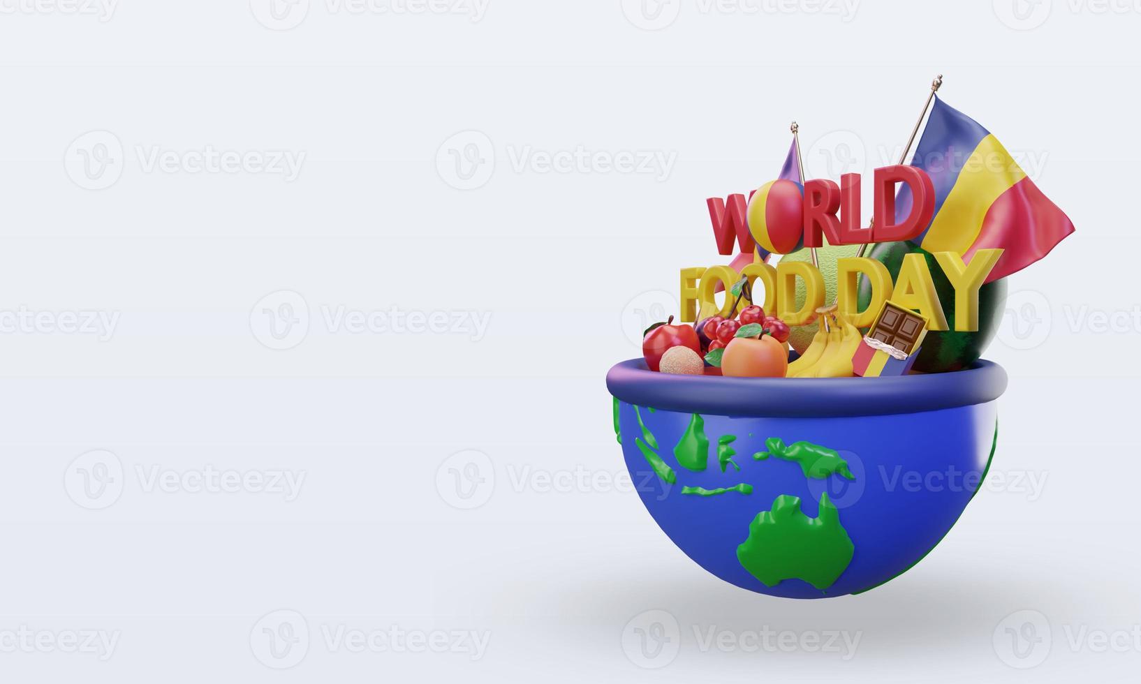 3d World Food Day Romania rendering right view photo