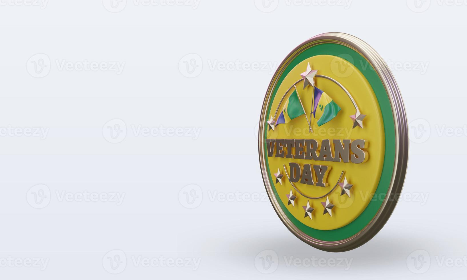 3d Veterans day St Vincent and the Grenadines rendering right view photo