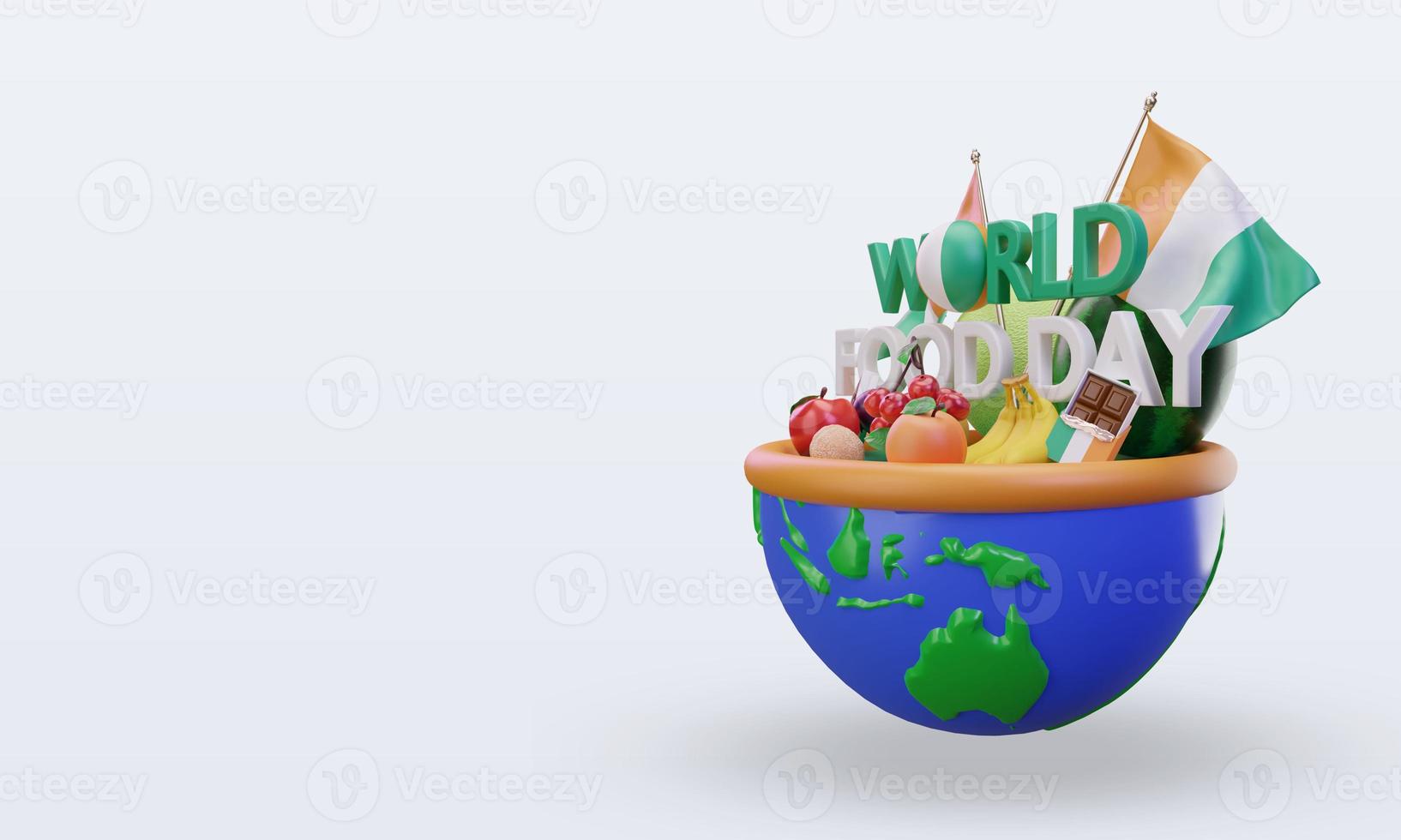 3d World Food Day Cote dIvoire rendering right view photo