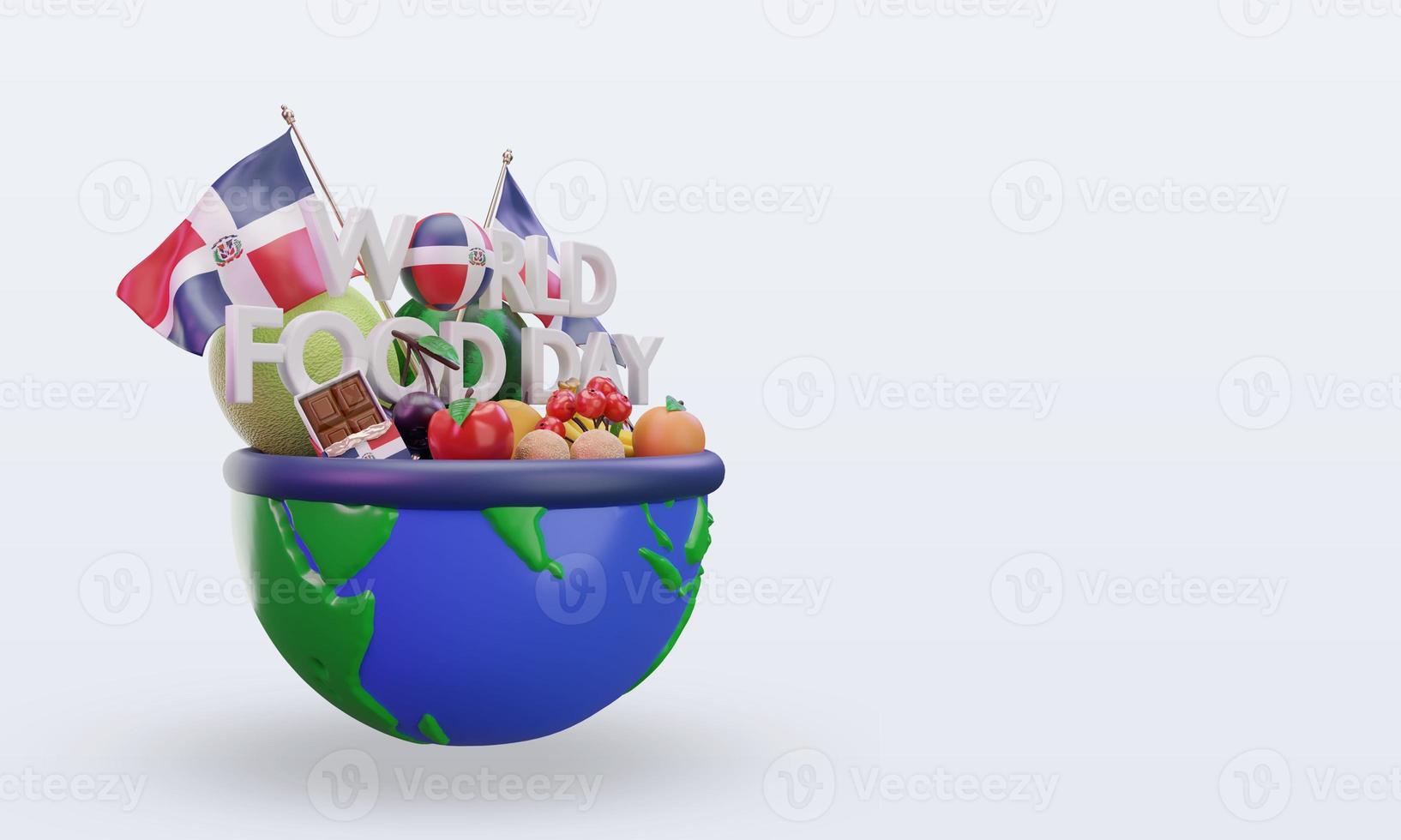 3d World Food Day Dominican Republic rendering left view photo