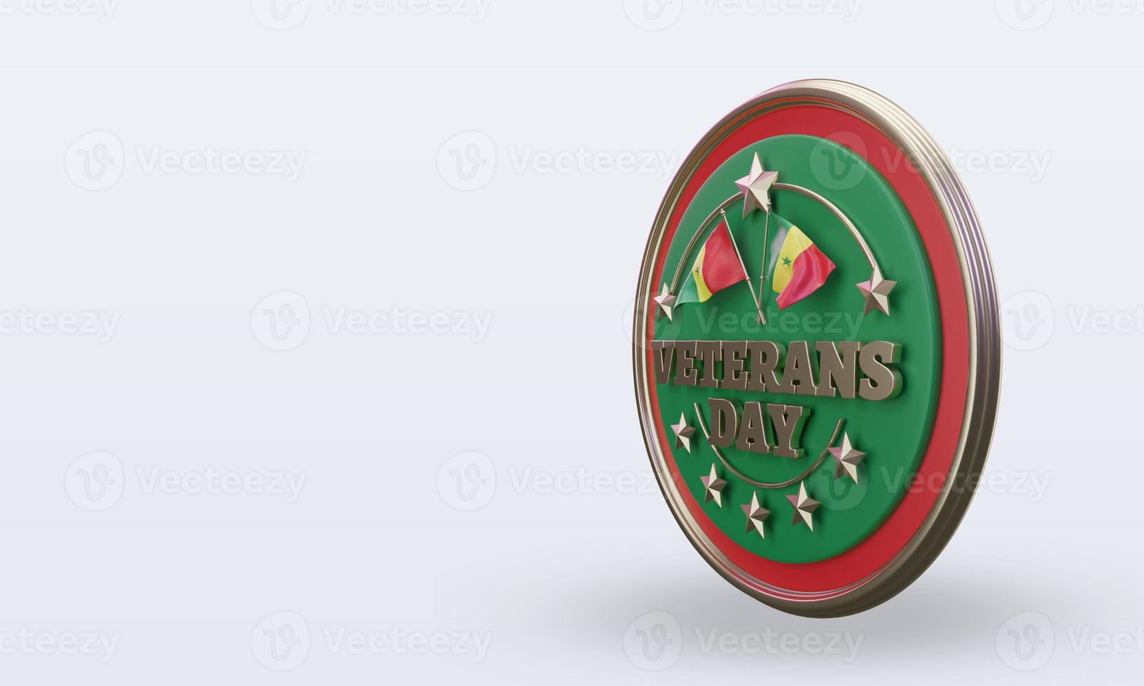 3d Veterans day Senegal rendering right view photo