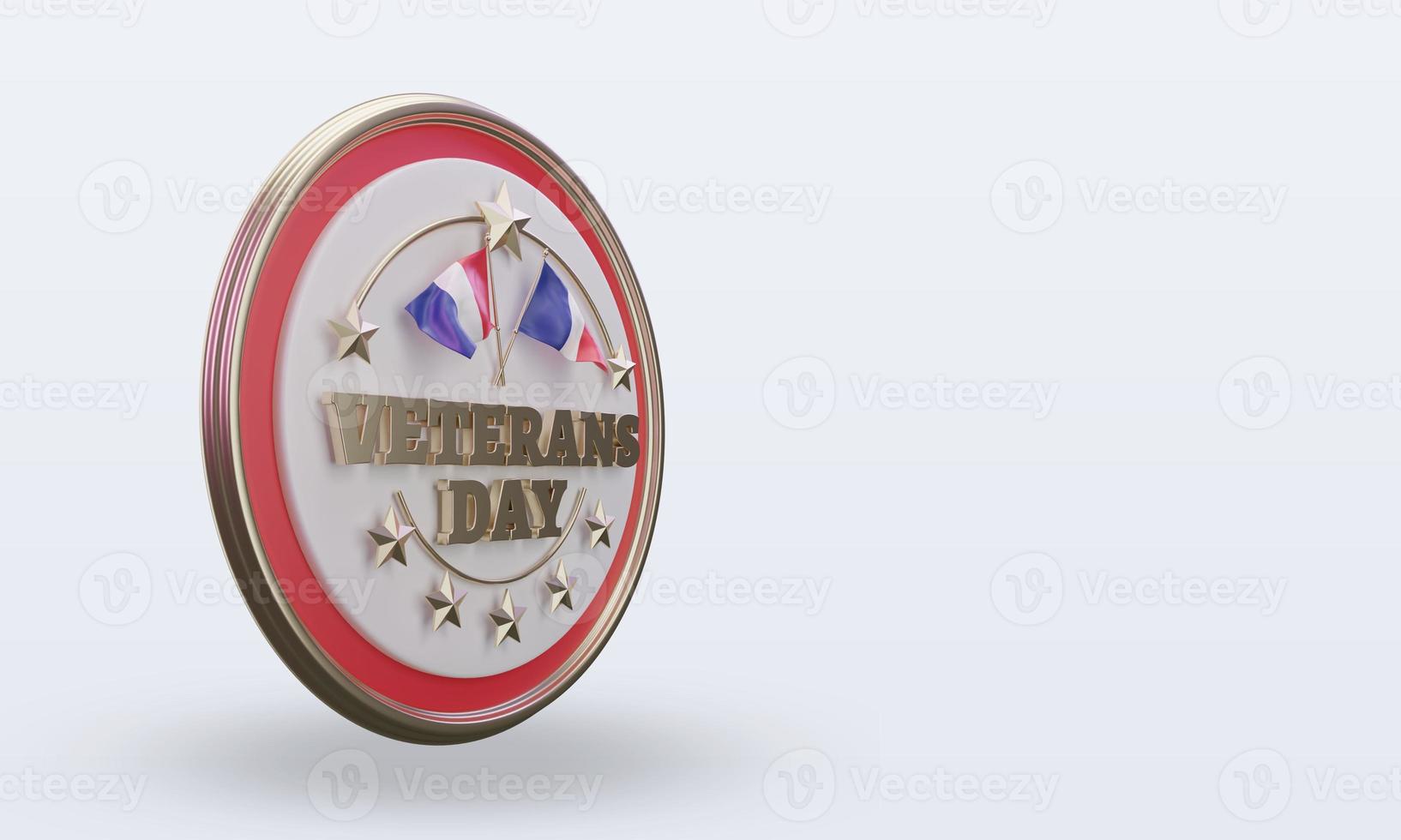 3d Veterans day France rendering left view photo