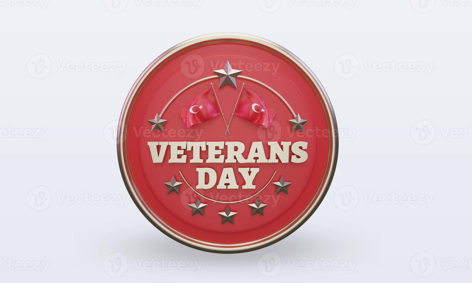 3d Veterans day Turkey rendering front view photo