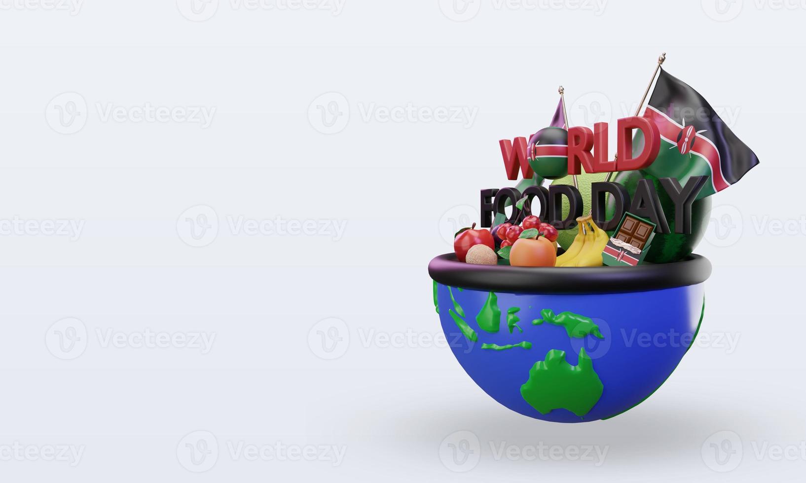 3d World Food Day Kenya rendering right view photo