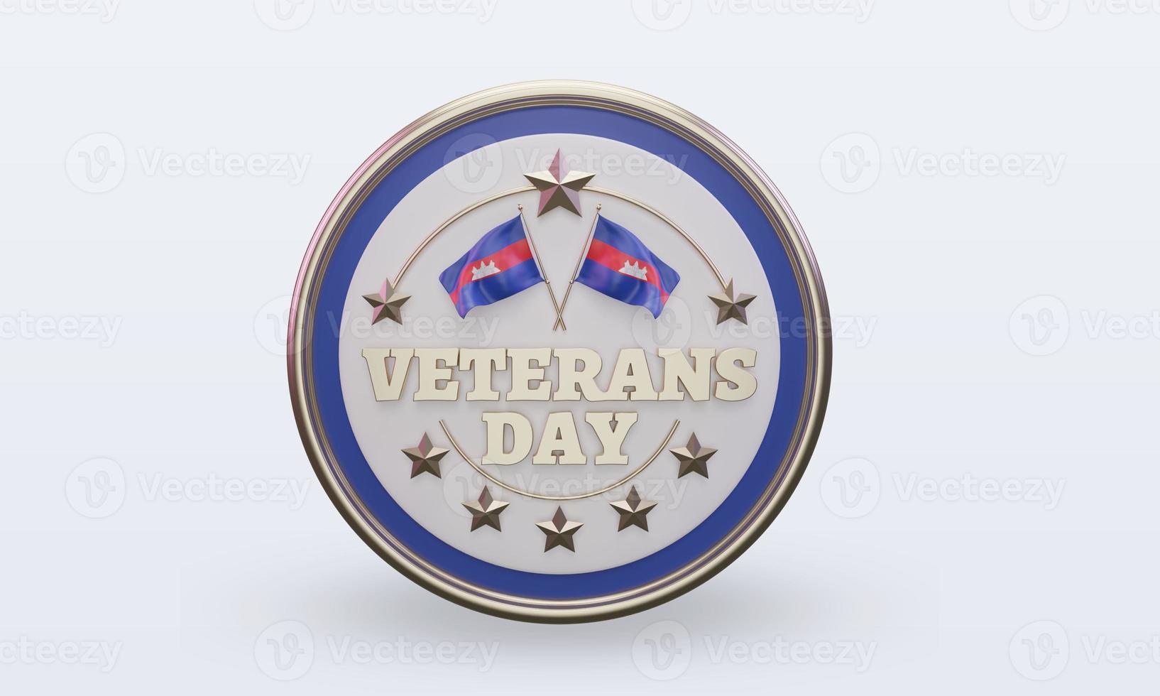3d Veterans day Cambodia rendering front view photo