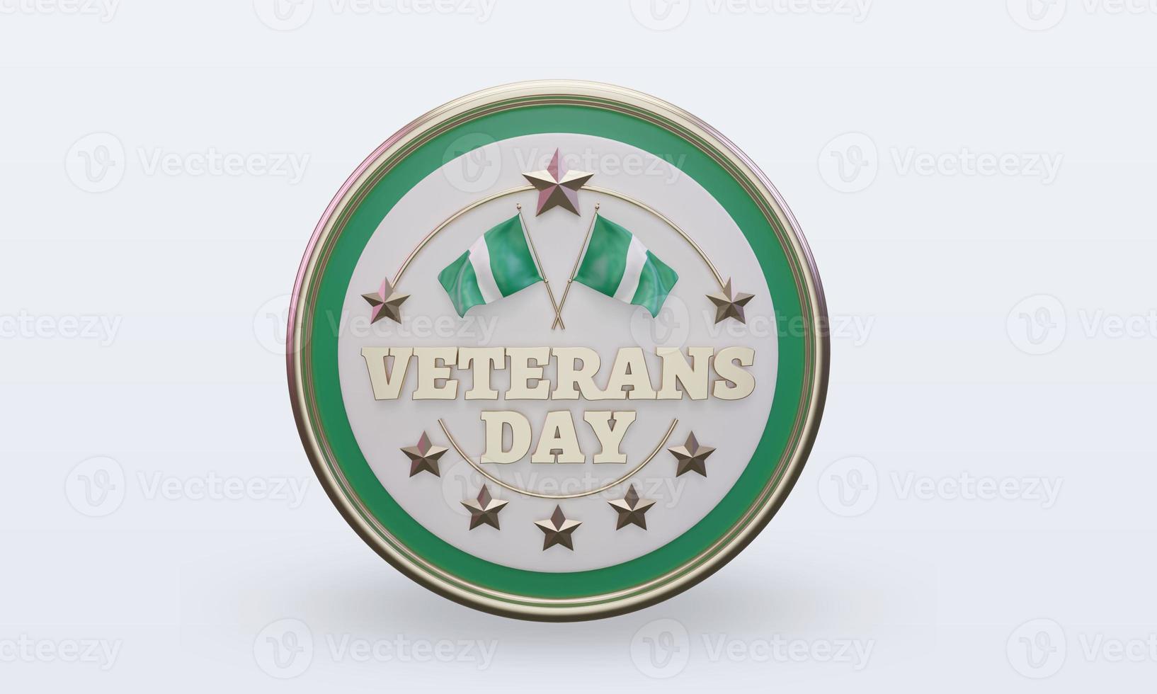 3d Veterans day Nigeria rendering front view photo