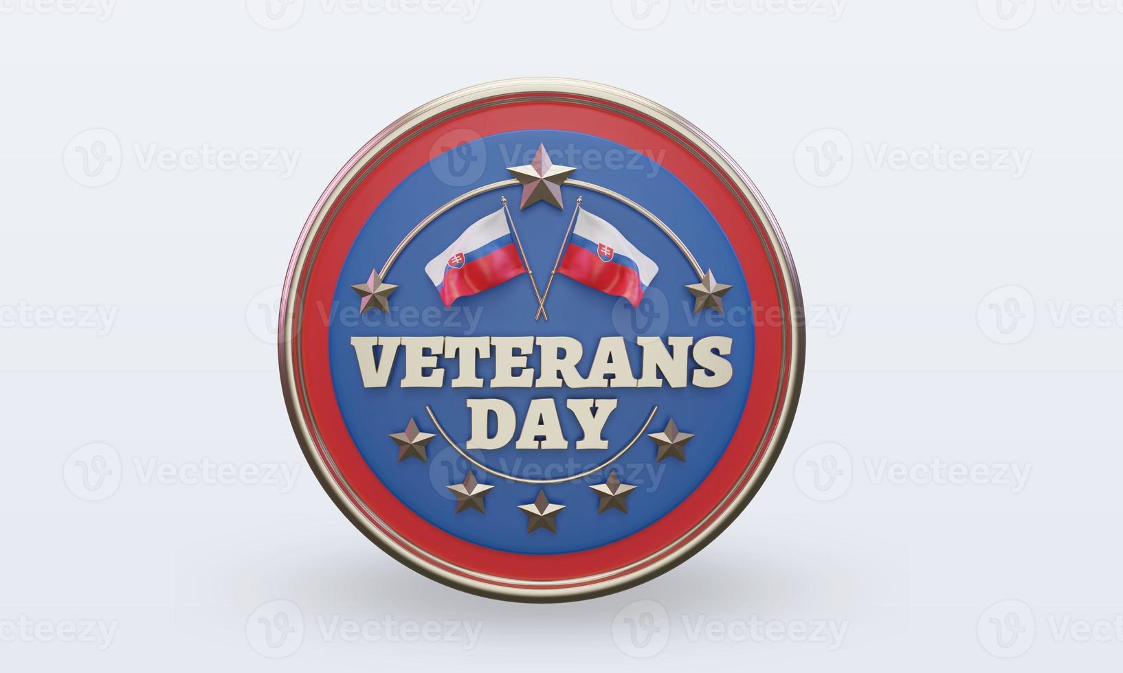 3d Veterans day Slovakia rendering front view photo