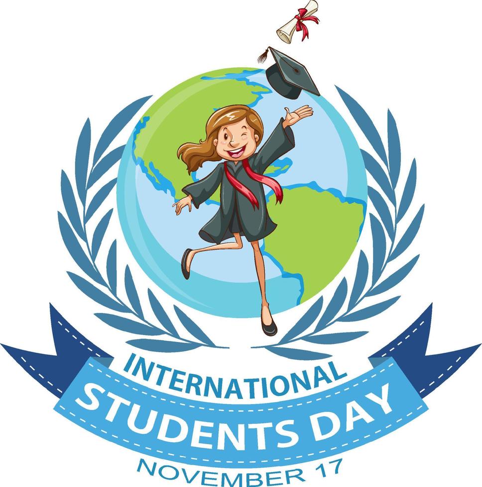 International Students Day Banner Design vector