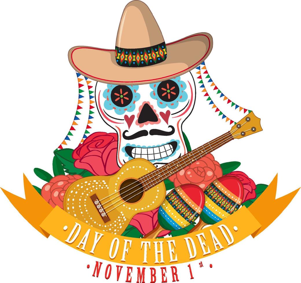 Day of the dead banner vector