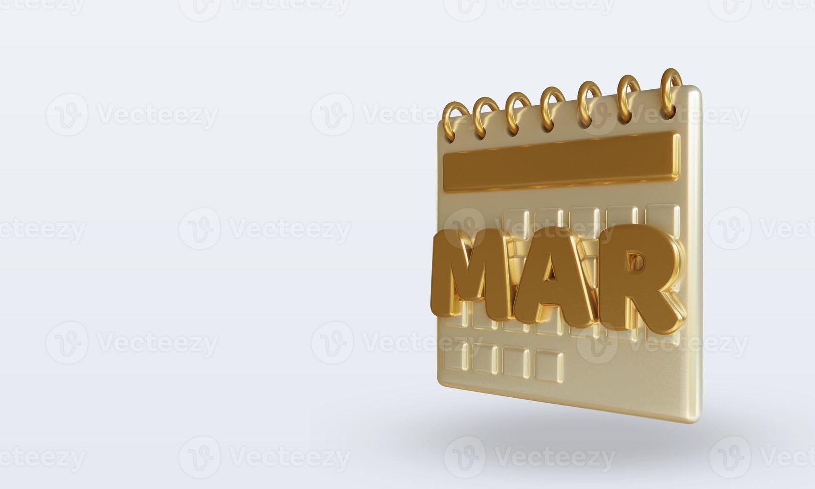 3d Calendar right view March photo