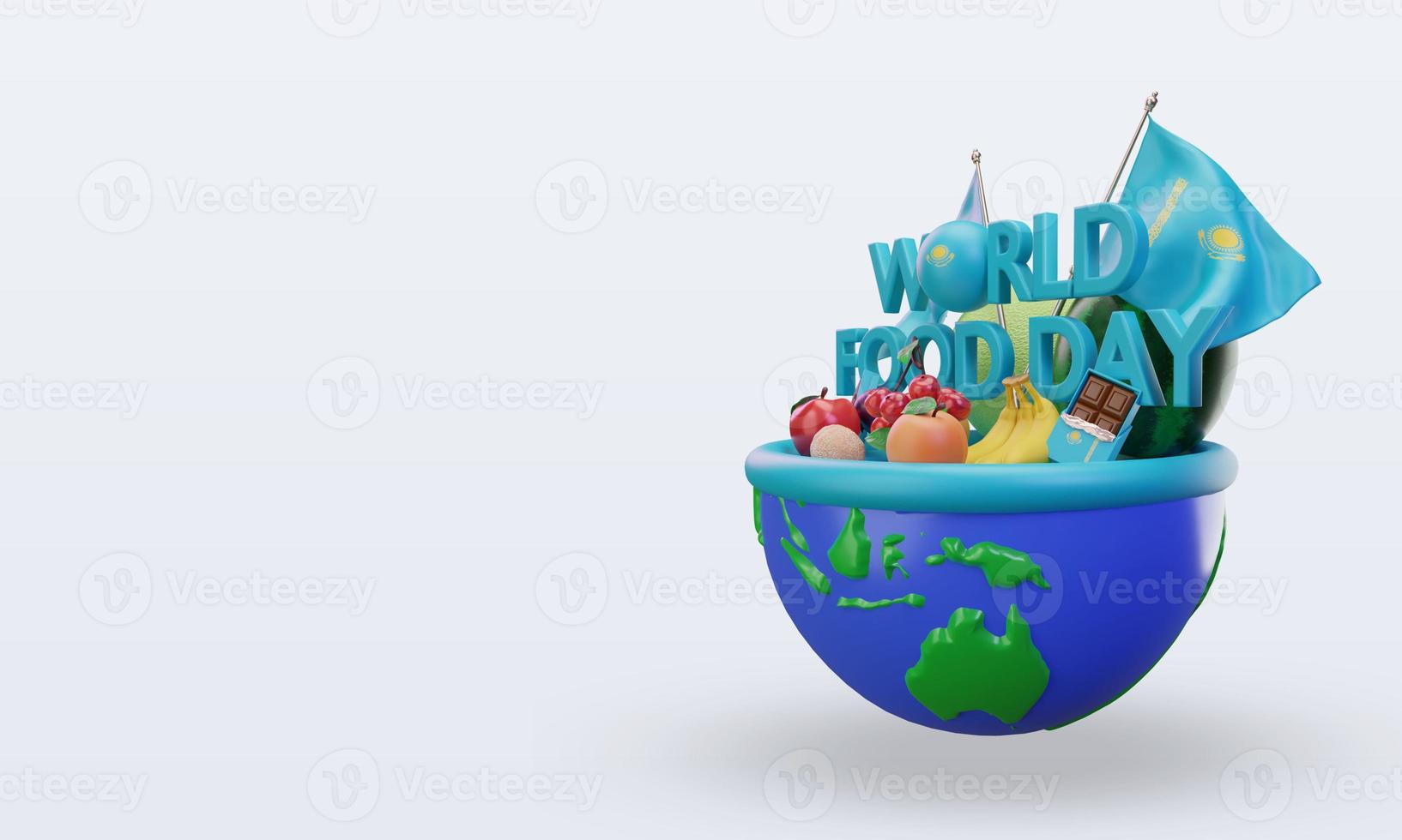 3d World Food Day Kazakhstan rendering right view photo