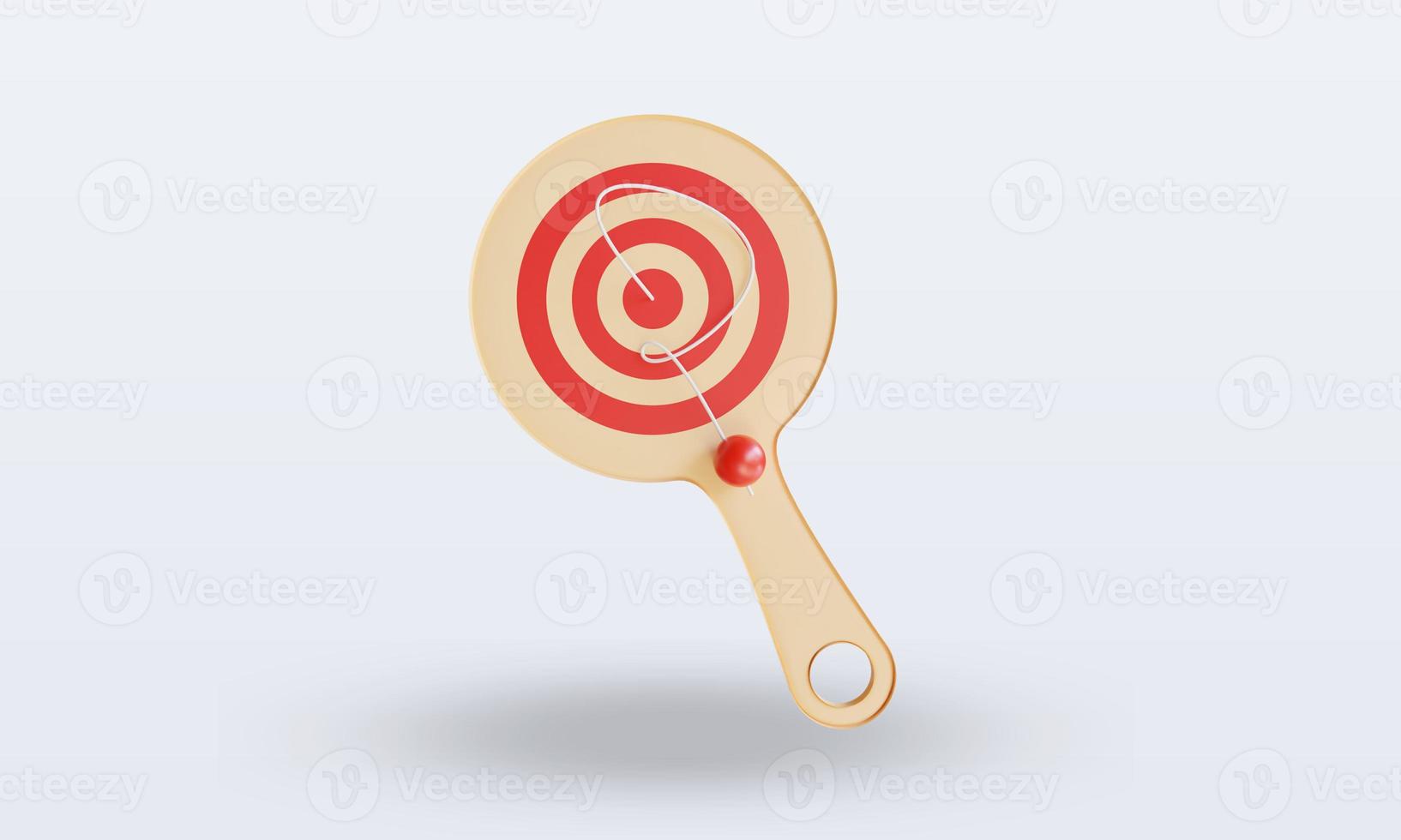 3d Sport Ball Paddle Ball rendering front view photo