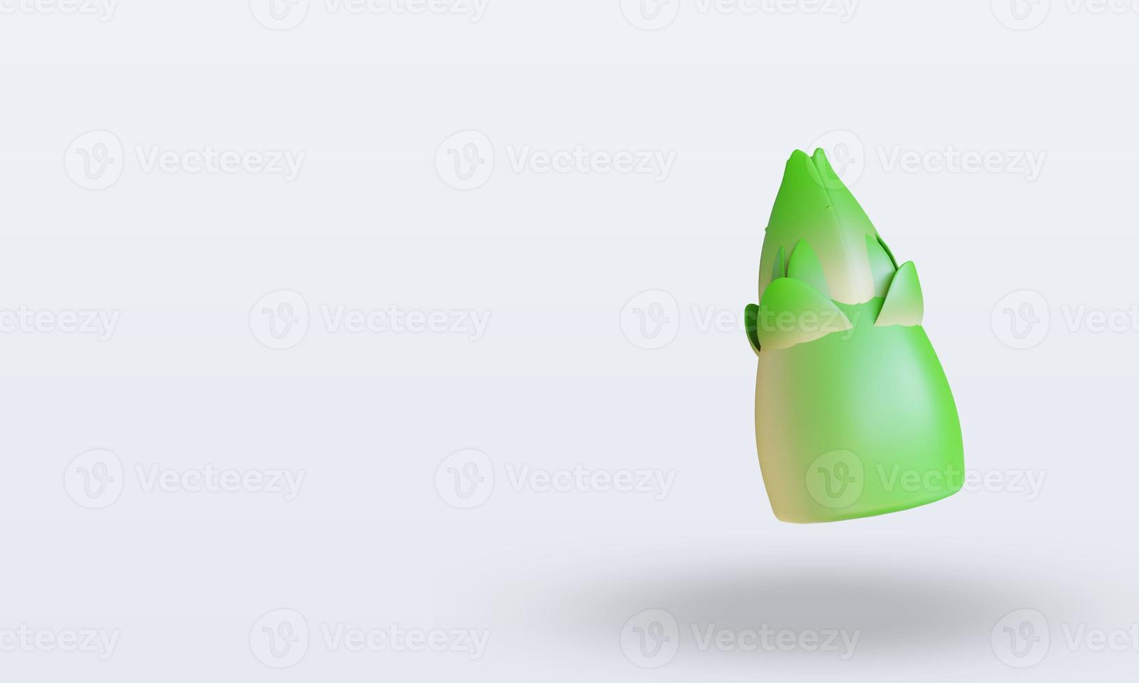 3d Vegetable Bamboo shoot rendering right view photo
