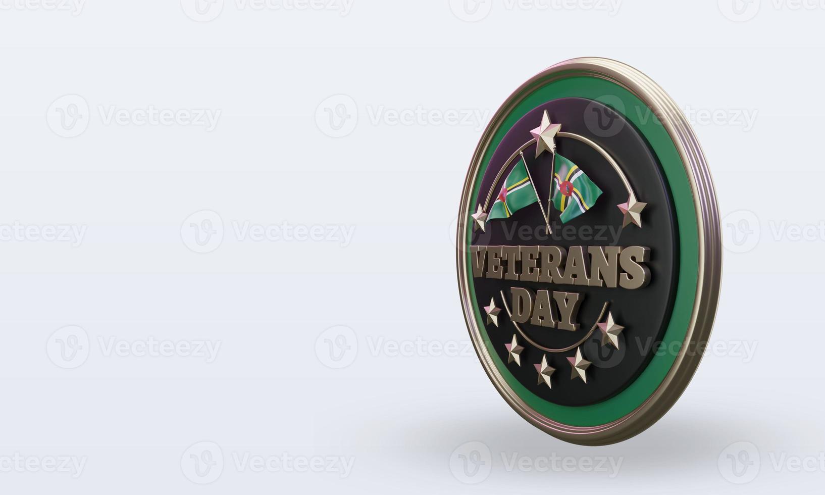 3d Veterans day Dominica rendering right view photo