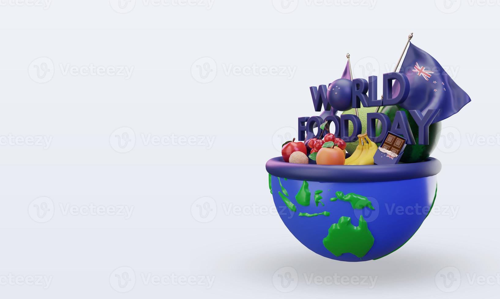 3d World Food Day New Zealand rendering right view photo