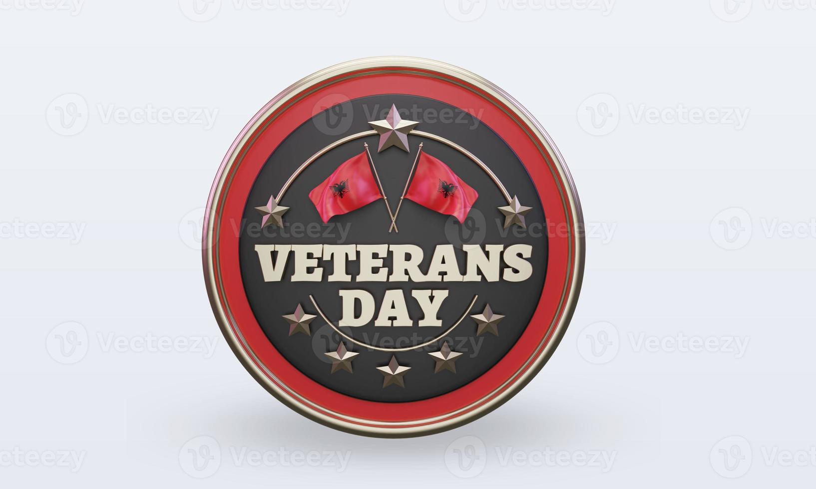 3d Veterans day Albania rendering front view photo