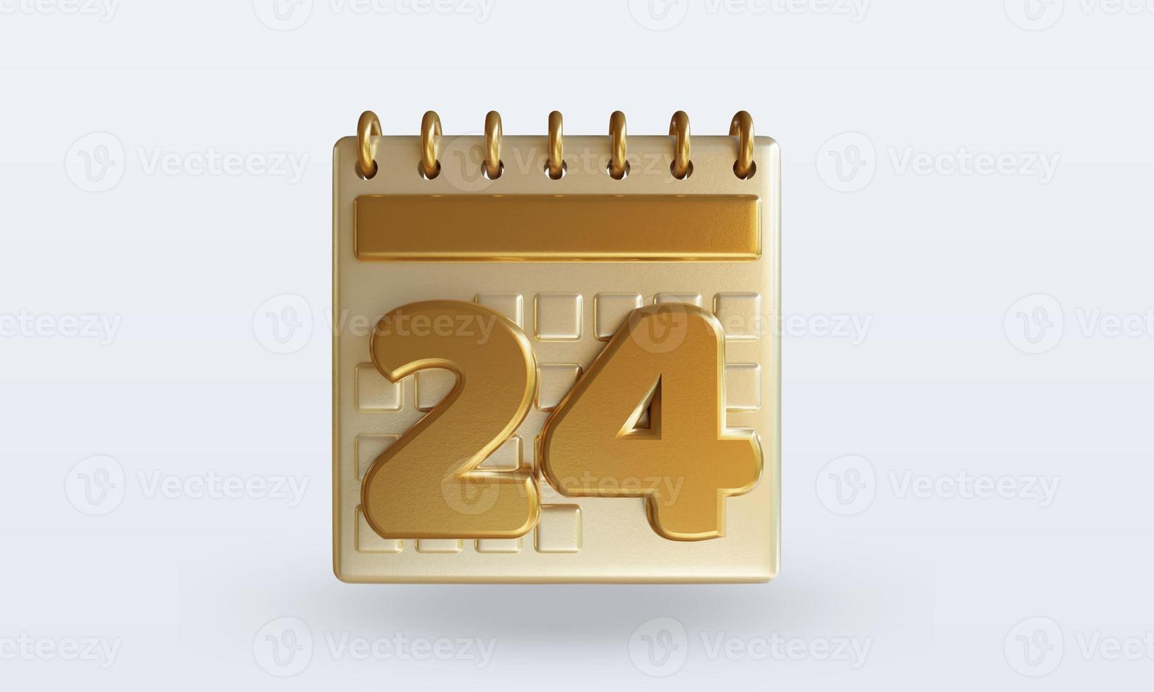 3d Calendar twenty four photo