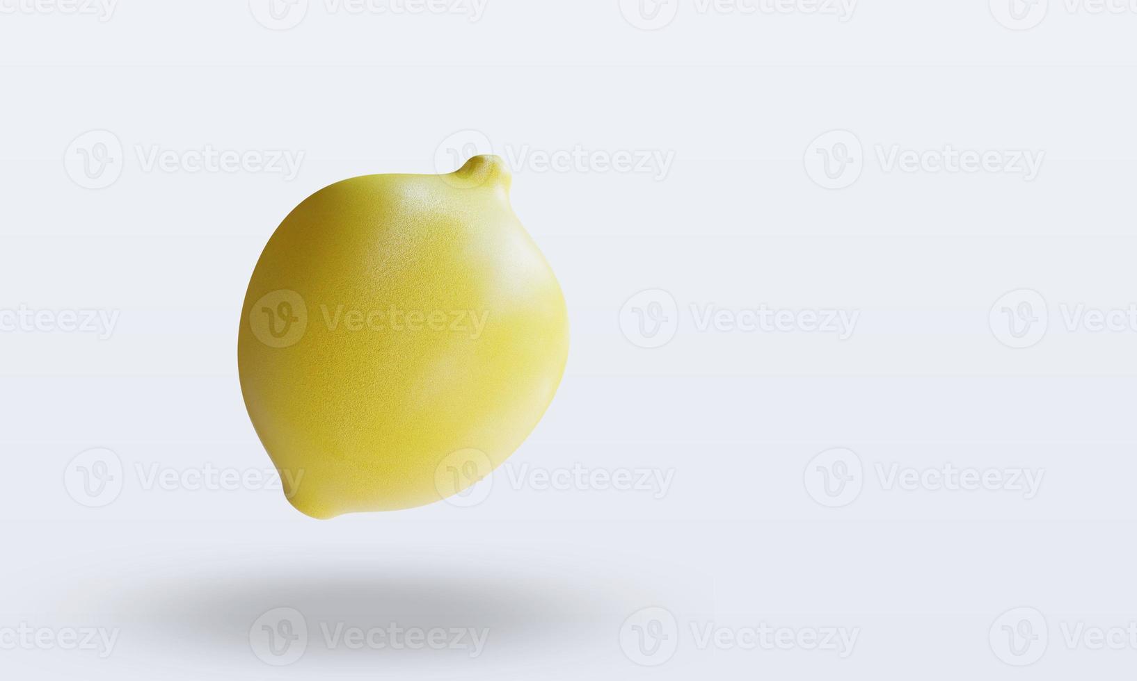 3d Fruits Lemon rendering left view photo